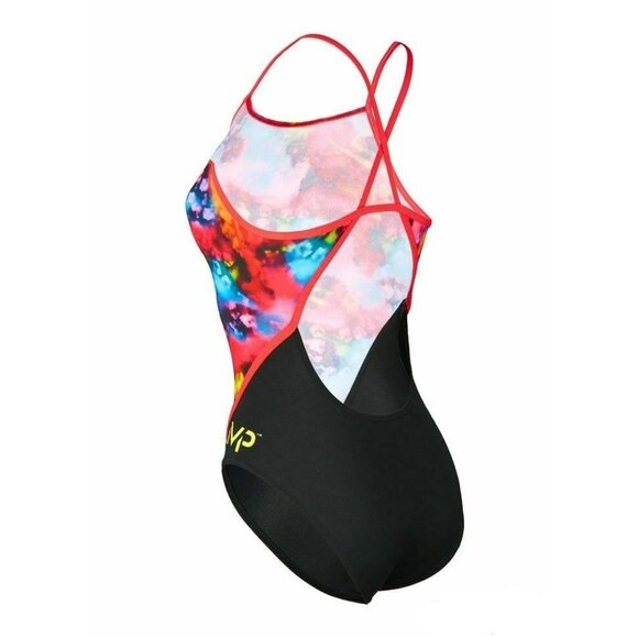 Michael Phelps Chlorine Resistant Racer Back OnePiece Swimsuit Foggy Rebel 26 SM - Picture 3 of 4